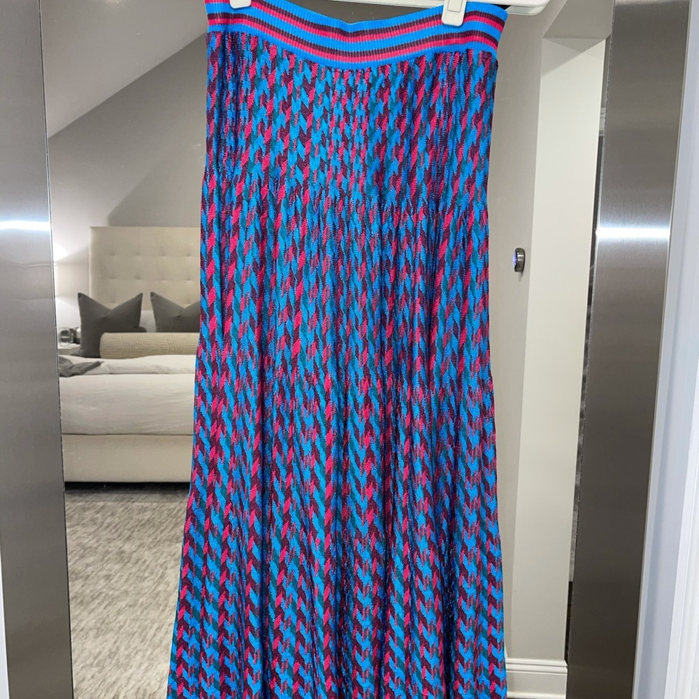 Zara knit multicolor jacquard skirt